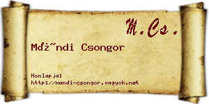 Mándi Csongor névjegykártya