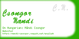 csongor mandi business card